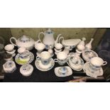 WEDGWOOD CLEMENTINE PATTERN BONE CHINA TEA AND COFFEE SERVICE