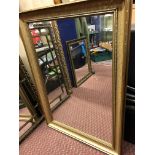 GILT FRAMED MIRROR AND ONE OTHER