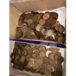 LARGER BOX OF PREDOMINANTLY GB ONE PENNIES