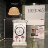 LEONARDO QUARTZ CLOCK, STARLIGHT, ART DECO JEWELLERY BOX,