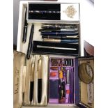 CASED PARKER 51 PEN AND PROPELLING PENCIL SET,