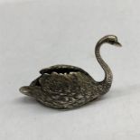 BIRMINGHAM SILVER SWAN PIN CUSHION (VELVET MISSING)