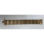 9CT GOLD FOUR COLOUR HERRINGBONE MESH BRACELET 65.