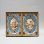 Pair of 'Sèvres' Circular Plaques, early 20th century, plaques diameter 13 in — 33 cm (2 Pieces)