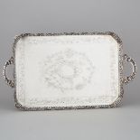 Portuguese Silver Two-Handled Tray, Porto, 20th century, length 22.1 in — 56.2 cm