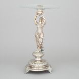 Continental Silver Plated and Cut Glass Figural Centrepiece, late 19th C., height 19.5 in — 39.5 cm