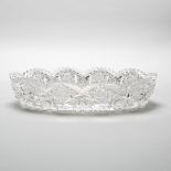 North American Cut Glass Oval Bowl, early 20th century, length 15.2 in — 38.5 cm