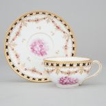 Nyon Cup and Saucer, c.1781-1813, saucer diameter 5 in — 12.8 cm (2 Pieces)