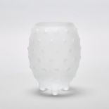 Iittala Moulded and Frosted Glass Vase, late 20th century, height 7.2 in — 18.2 cm