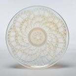 Landier Moulded Opalescent Glass Charger, 1930s, diameter 13.8 in — 35 cm