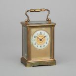 French Carriage Clock, early 20th century, case height 4.25 in — 10.8 cm