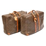 Two Louis Vuitton Monogram Canvas 'Sirius 60' Suitcases, Paris, 1988 and 1992, 23.6 x 16.5 x 7.9 in