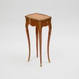 Louis XV Tulipwood Parquetry Candle Stand, early 20th century, 26.25 x 9.25 x 12.5 in — 66.7 x 23.5