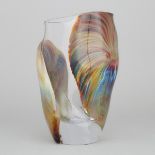 Loredano Rosin Murano Glass Vase, mid-20th century, height 14.2 in — 36 cm