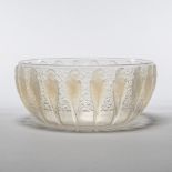 ‘Perruches’, Lalique Frosted and Blue Enameled Glass Bowl, 1930s, height 4.1 in — 10.5 cm, diameter