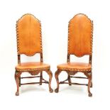 Pair of George I Style Walnut Side Chairs, 19th century, 55.75 x 26 x 24 in — 141.6 x 66 x 61 cm