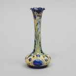 Macintyre Moorcroft Florian Peacock Feather Vase, c.1900-02, height 6.6 in — 16.7 cm