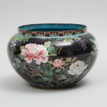 Japanese Cloisonné Jardinière, early-mid 20th century, height 7.5 in — 19.1 cm, diameter 11 in — 27.