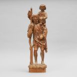 South German Carved Limewood Figure of St. Christopher, early 20th century, height 26.8 in — 68 cm