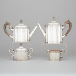 American Silver Tea and Coffee Service, Gorham Mfg. Co., Providence, R.I., 1910, coffee pot height 7