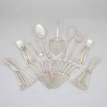 Group of Continental Silver Flatware, 19th/20th century, largest length 13 in — 33 cm (39 Pieces)