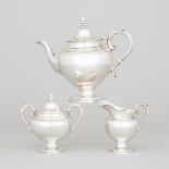 Canadian Silver Tea Service, Henry Birks & Sons, Montreal, Que., 1947, teapot height 8.3 in — 21.2 c