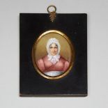 John Simpson (British, 1811-1871), PORTRAIT MINIATURE OF JAMIMA HULME, 11844, 5.5 x 4.3 in — 14 x 11