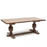 English Oak Refectory Table, c.1900, 30.25 x 84 x 42 in — 76.8 x 213.4 x 106.7 cm