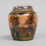 Macintyre Moorcroft Covered Pomegranate Jar, for Liberty & Co., c.1910, height 4.5 in — 11.5 cm