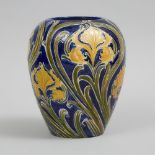 Macintyre Moorcroft Florian Iris Vase, c.1900, height 8.5 in — 21.5 cm