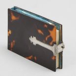 French Silver Mounted Faux Tortoiseshell and Ivory 'Carnet de Bal' Dance Card Book, c.1870, length 1
