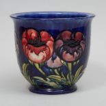 Moorcroft Poppy Planter, c.1925, height 7.9 in — 20 cm, diameter 8.9 in — 22.7 cm