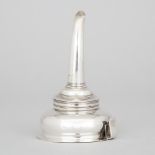 George III Silver Wine Funnel, Charles Aldridge & Henry Green, London, 1779, length 4.6 in — 11.7 cm