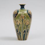 Macintyre Moorcroft Green and Gold Florian Vase, c.1903, height 8.4 in — 21.3 cm