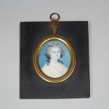 British School Portrait Miniature of Mrs. Kett (Deceased), c.1830, 4.75 x 4.1 in — 12.1 x 10.5 cm