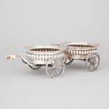 George III and Later Silver and Silver Plated Decanter Trolley, S.C. Younge & Co., Sheffield, 1814,