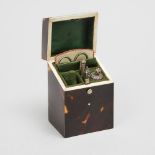 Victorian Faux Tortoiseshell Sewing Kit, 19th century, 4 x 2.6 x 2 in — 10.2 x 6.5 x 5.2 cm