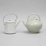 Harlan House (Canadian, b.1943), Two Crackle Glazed Teapots, c.1992, largest height 7.7 in — 19.5 cm