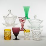 Group of Continental Coloured and Cut Glass, 19th century, largest height 8.3 in — 21 cm (10 Pieces)