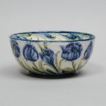 Macintyre Moorcroft Florian Poppy Bowl, c.1900, height 3.8 in — 9.6 cm, diameter 8.3 in — 21.2 cm