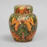 Moorcroft Flame of the Forest Ginger Jar, 1999, height 6.1 in — 15.6 cm