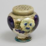 Moorcroft Pansy Potpourri Jar, c.1914-16, height 5 in — 12.7 cm