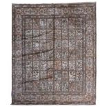 Kashmir Tile Design Silk Carpet, Indian, c.1960, 9 ft 6 ins x 8 ft — 2.9 m x 2.4 m