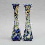 Pair of Macintyre Moorcroft Florian Violet Vases, c.1900, height 12.4 in — 31.5 cm (2 Pieces)