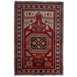 Armenian Prayer Rug, mid 20th century, 5 ft x 3 ft 4 ins — 1.5 m x 1 m