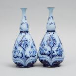 Pair of Macintyre Moorcroft Florian Iris and Butterfly Vases, c.1900, height 9.4 in — 24 cm