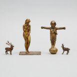 Four Small Austrian Bronzes, 19th/early 20th centuries, tallest height 5 in — 12.7 cm (4 Pieces)