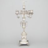 Austro-Hungarian Silver Five-Light Candelabrum, Vienna, late 19th century, height 30.2 in — 76.7 cm