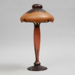 Daum Mottled Glass Table Lamp, c.1910, height 23.6 in — 60 cm, diameter 11.8 in — 30 cm