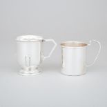 English Silver Small Mug, Walker & Hall, Sheffield, 1938 and a Canadian Mug, Emerson Houghton, Toron